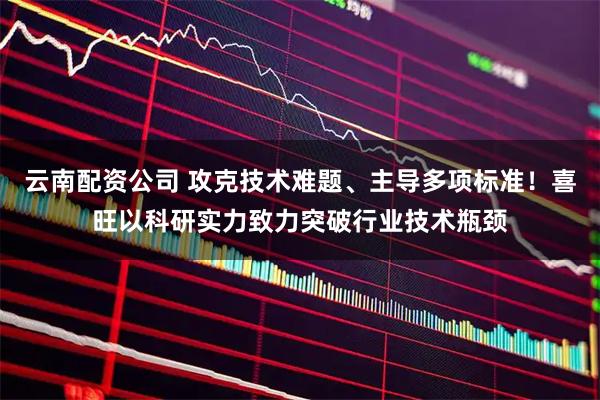 云南配资公司 攻克技术难题、主导多项标准！喜旺以科研实力致力突破行业技术瓶颈